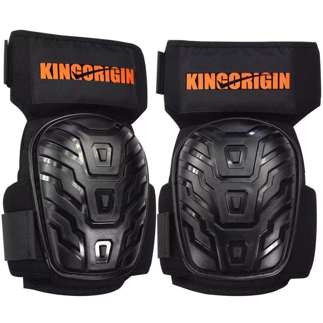 KINGORIGIN 2 Piece Professional Knee Pads for Work, Construction Gel Knee Pads Tools, With Heavy Duty Foam Padding And Anti-Slip Straps For Indoor and Ourdoor Use