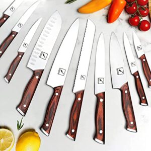 imarku Knife Set, 16-Piece Japanese Kitchen Knife Set, Ultra Sharp Chef Knife Set for Kitchen, High Carbon Stainless Steel Knife Block Set with Sharpener, Best Father's Day Gift