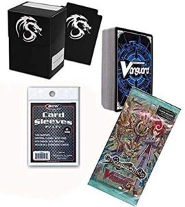 cardfight! vanguard genesis 50 cards player kit deck box & sleeves, pack