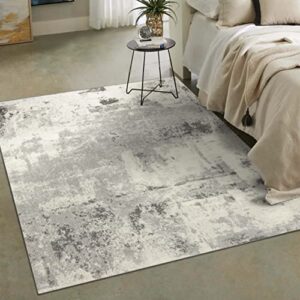 luxe weavers kingsbury collection 7094 gray 8x10 contemporary modern abstract area rug