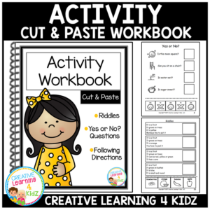 cut and paste activity workbook special education