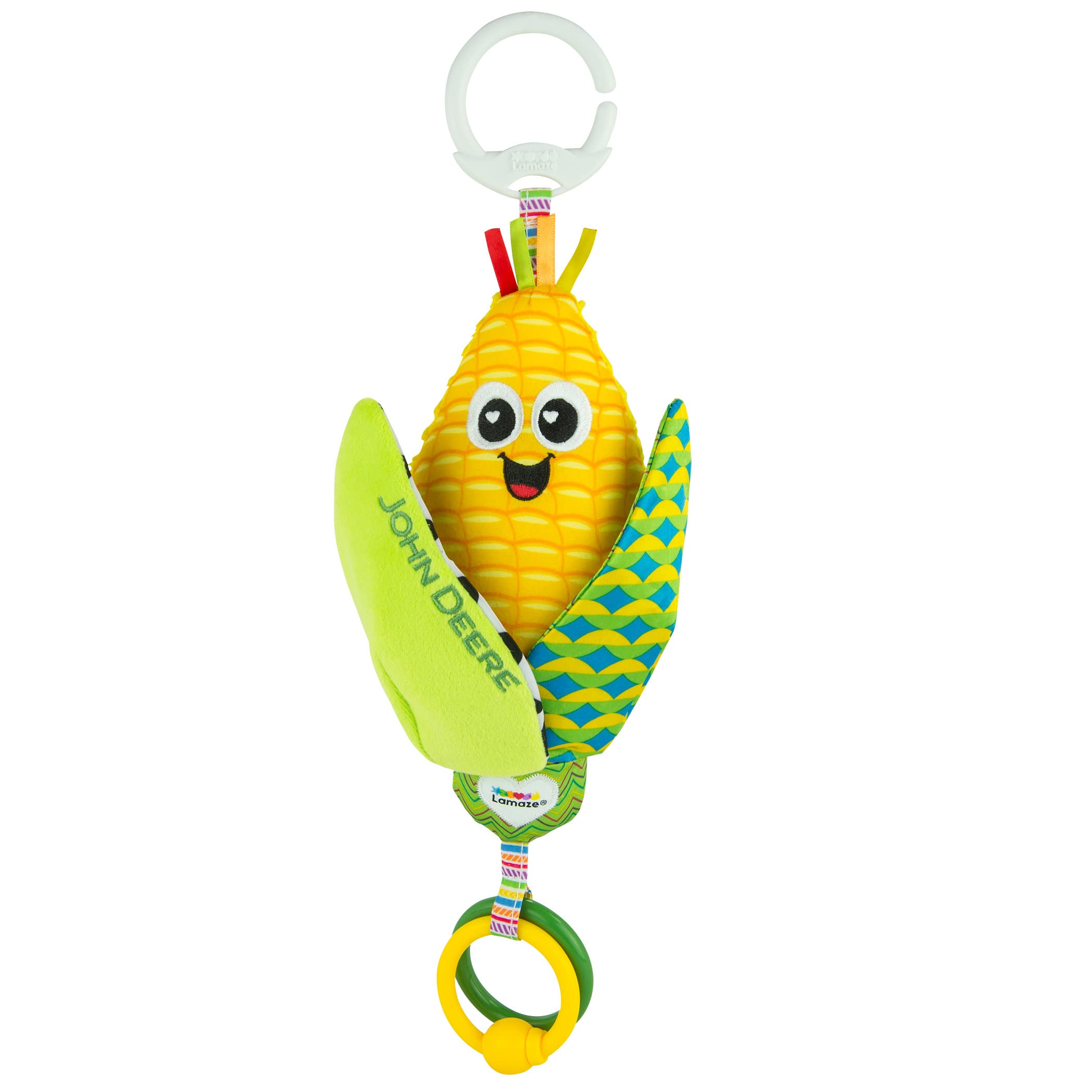 Lamaze John Deere Clip n Go, Corn E. Cobb Baby Clip On Toy, Multi