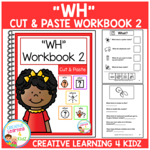 cut & paste wh workbook 2 special education autism