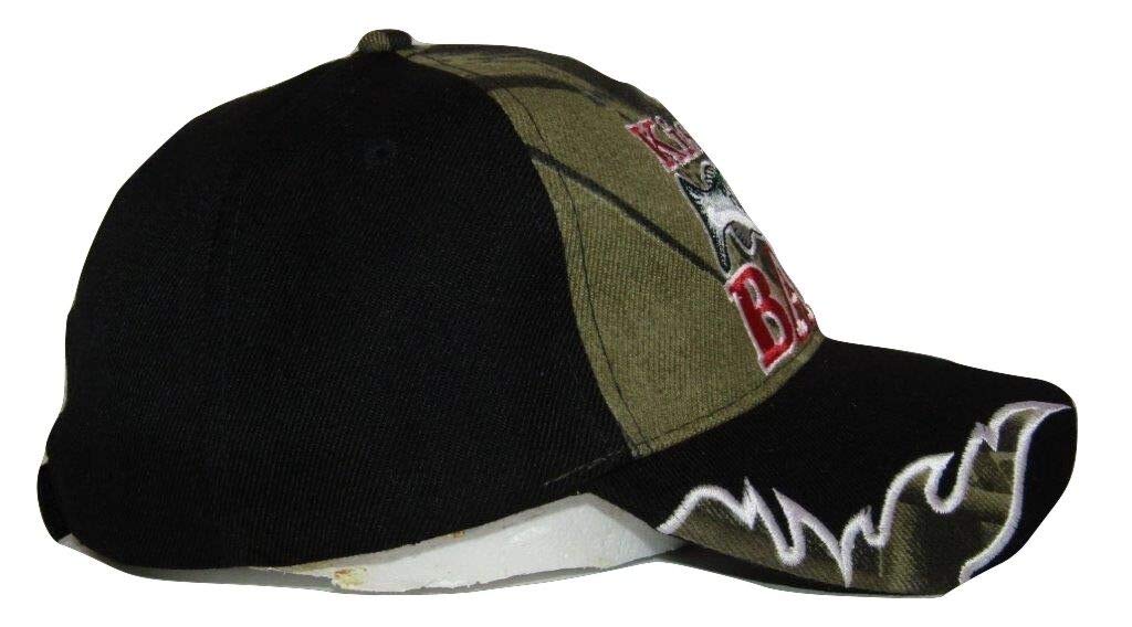 Trade Winds Redneck Hillbilly Kiss My Bass Black/Camo Camouflage Fishing Cap #1 CAP920 Hat