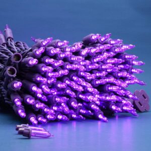 SWEET SHINE Purple LED Christmas Lights with Purple Wire, 66 Ft 200 Counts UL Certified Holiday Lights Set (Purple)