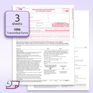 NextDayLabels 1099 MISC Forms for 2023, 4-Part Tax Forms, Vendor Kit of 25 Laser Forms and 25 Self-Seal Envelopes, Forms Designed for QuickBooks and Other Accounting Software