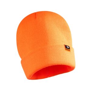 mossy oak supper heavy knit hat with insulation bennies for skiing and snowboarding one size (blaze orange)