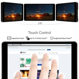 waveshare 5.5inch Capacitive Touch AMOLED Display Compatoble with Raspberry Pi 4B Comes with Protection Case 1080×1920 Resolution HDMI Toughened Glass Panel