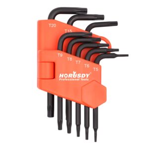 sedy 8-piece mini torx l key set, tamperproof torx star allen wrench, t5, t6, t7, t8, t9, t10, t15, t20, cr-v