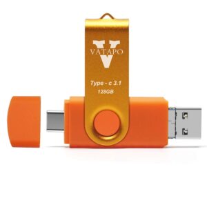 vatapo 3.1 128gb 3 in 1 high speed flash drive for android smartphones with otg function,tablets,laptop,desktop,photo stick for samsung galaxy,lg,google pixel,hua wei.moto,one plus,etc.