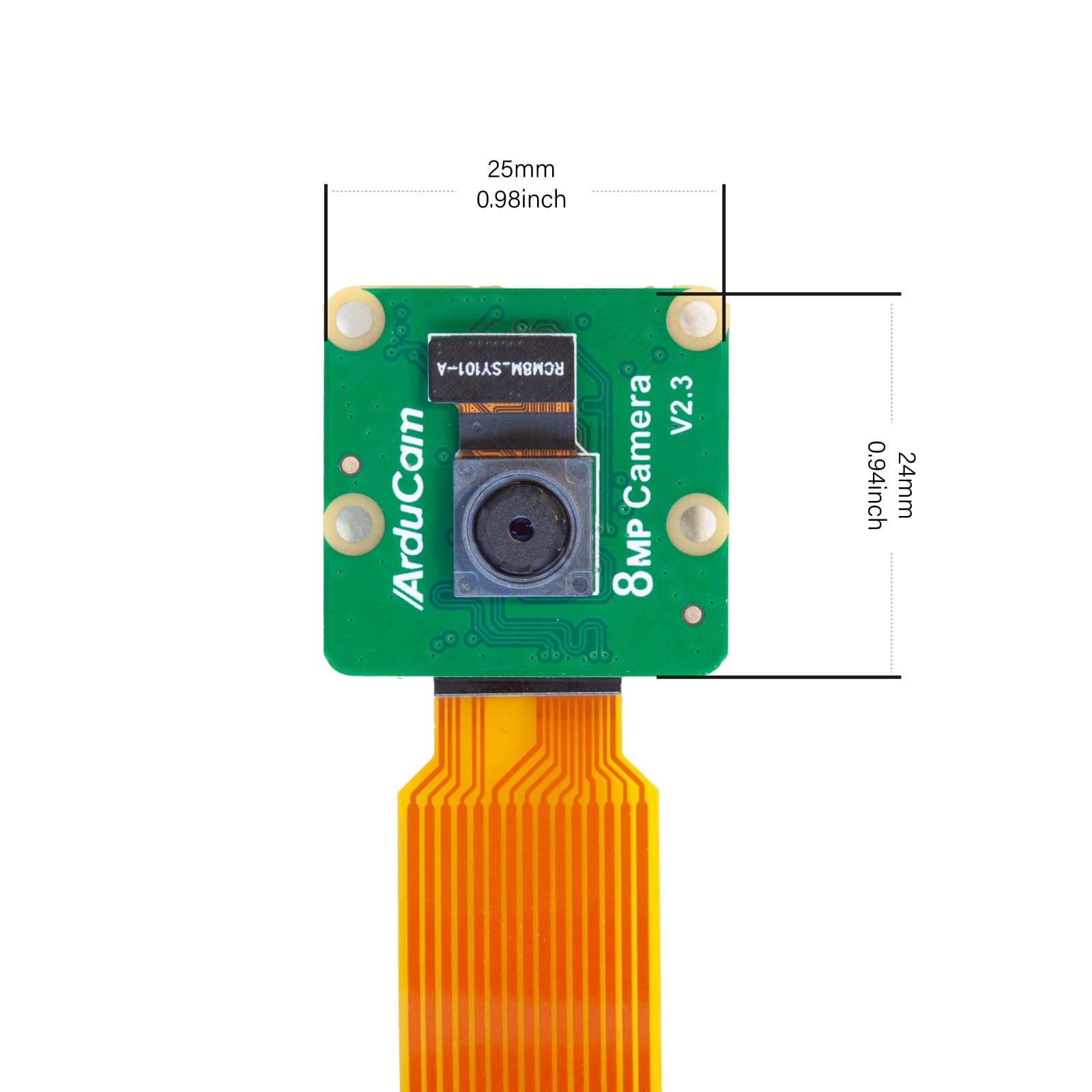 Arducam for Raspberry Pi Camera Module V2-8 Megapixel,1080p (RPI-CAM-V2 + 5.9"/150mm Flex Cable + Pi Zero Cable)