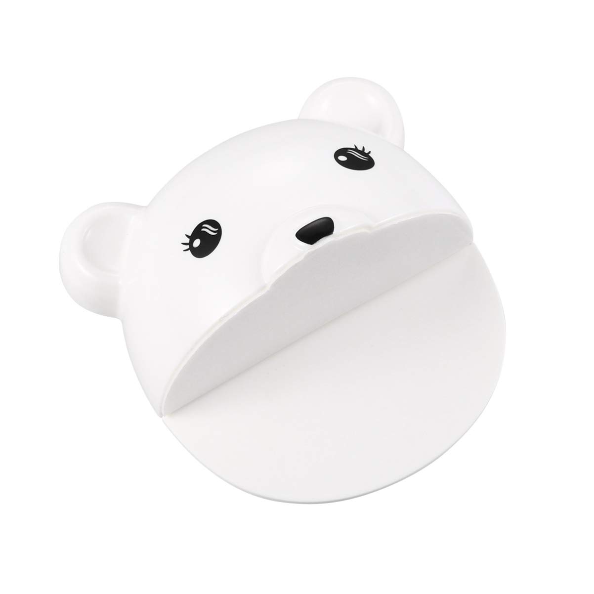 NUOBESTY Anti Tip Furniture Kit Cute Bear Wall Furniture Anchor No Drilling No Screw Installation Protection for Children Baby Proof Extra Kit White