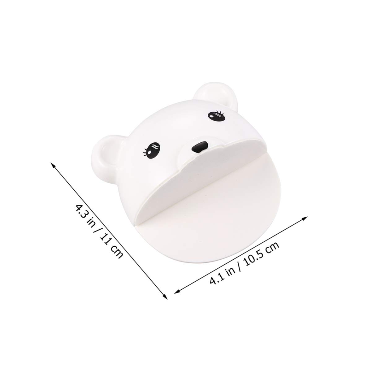 NUOBESTY Anti Tip Furniture Kit Cute Bear Wall Furniture Anchor No Drilling No Screw Installation Protection for Children Baby Proof Extra Kit White