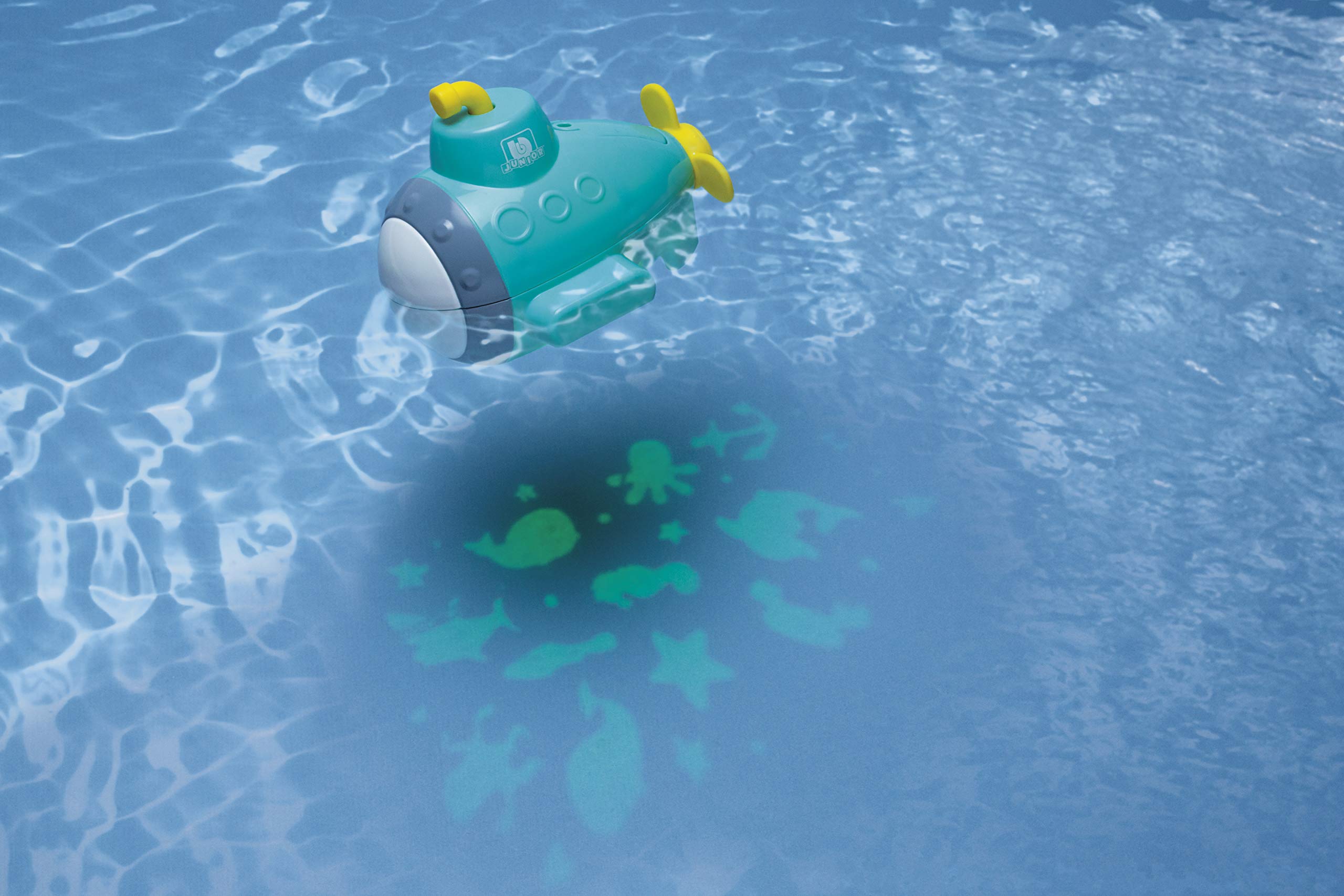 Toysmith Splash 'n Play Submarine Projector Bath Toy,Blue,Small