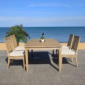 Safavieh CPT1017A Couture Dominica Natural Wooden Outdoor Patio Dining Table