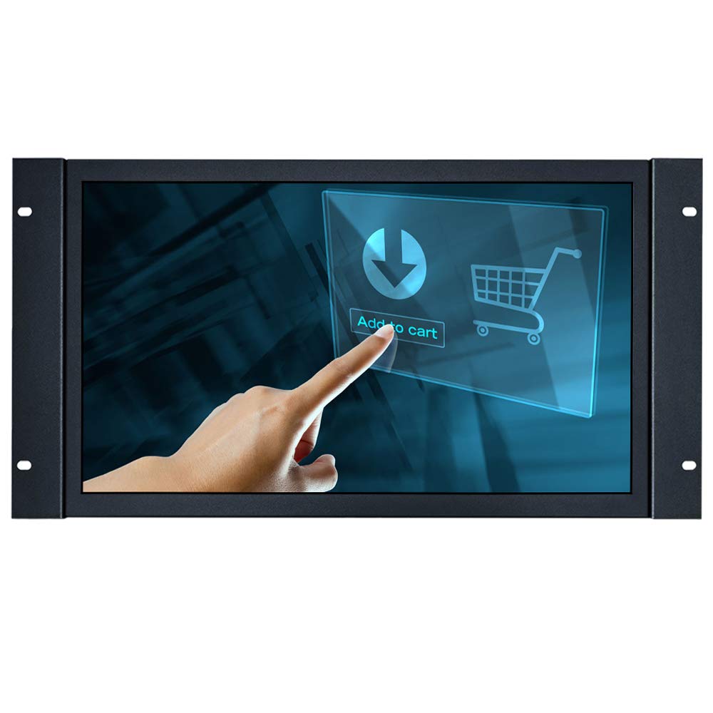 iChawk 17.3'' inch PC Monitor 1920x1080 16:9 Widescreen HDMI-in VGA USB Built-in Speaker Metal Shell Embedded Open Frame Wall-mounted Industrial Four-wire Resistive Touch LCD Screen Display K173MT-59R