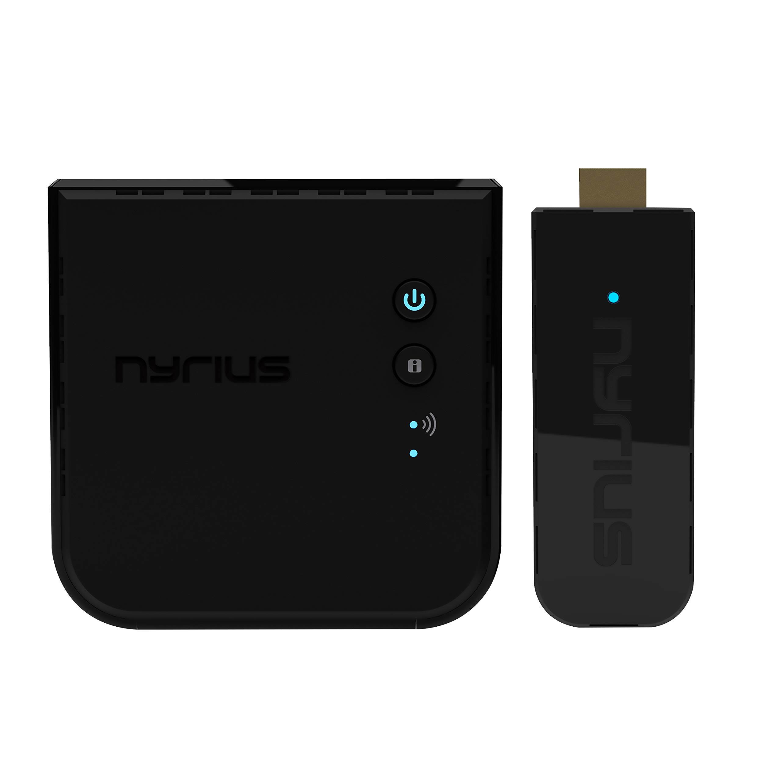 Nyrius Aries Pro+ Wireless HDMI Video Transmitter & Receiver to Stream 1080p Video up to 165ft from Laptop, PC, Cable Box, Game Console, DSLR Camera to a TV, Projector or Boardroom Screen (NPCS650)