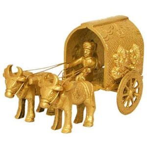 Aakrati Traditional Bull cart with Hindu god Statue Laxmi Ganesh Figure- Best Gift and Home Decor Sculpture