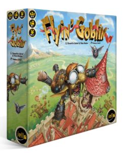 iello: flyin' goblin, strategy board game, perfect mix of humor skill, risk taking and tactics, 2 to 4 players, 30 minute play time, for ages 8 and up