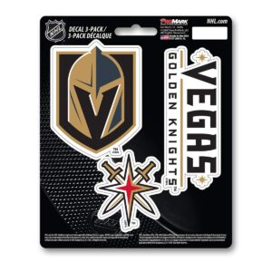 fanmats - 61007 fanmats vegas golden knights 3 pack decal set one size