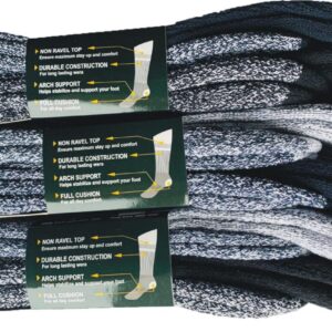 Diamond Star Merino Wool Socks 6 Pairs Thermal Socks Insulated for Cold Weather Winter Socks For Men & Women 10-13 (2 Black, 2 Navy, 2 Grey)