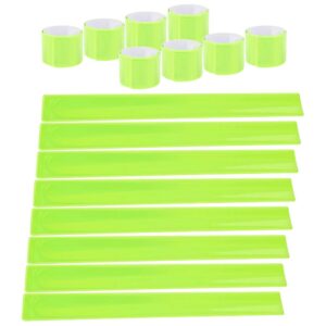 hequsigns 20 pcs reflector snap bands fluorescent slap armbands reflector strips high visibility slap safety bands for children adults boys and girls when cycling running jogging