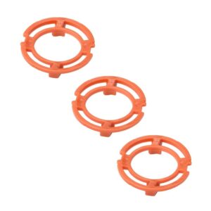 Maxmartt 3 Pcs Blade Retaining Ring Men's Shaver Razor Lock Ring Retaining Ring Orange Blade Retaining Plate Holder Compatible for Norelco Series 7000 9000 RQ12 Models