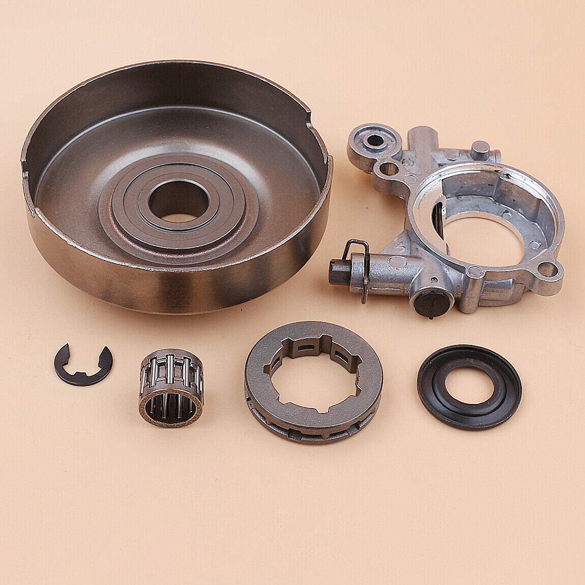 Replacement Parts, Clutch Drum Oil Pump Kit for Husqvarna 575xp 576xp 570 Chainsaw 3/8x7T 537036205