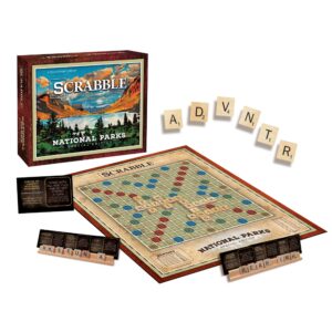 USAopoly Scrabble: National Parks | Ages 8+ | 2-4 Players | 1 Set, Brown