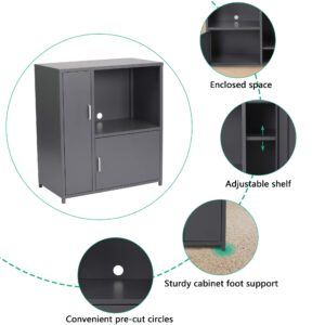 Koreyosh Microwave/Coffee Maker Storage Cabinet Adjustable Shelf Large Capacity Cabinet Multifunctional Utility Cabinet for Home and Office