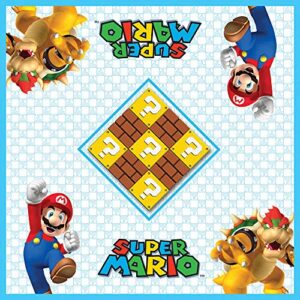 USAOPOLY Super Mario Checkers & Tic-Tac-Toe Collector's Game Set for 2 players | Featuring Mario & Bowser | Collectible Checkers and TicTacToe Perfect for Mario Fans, Model Number: CM005-637-002001-06