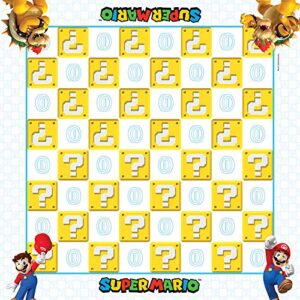 USAOPOLY Super Mario Checkers & Tic-Tac-Toe Collector's Game Set for 2 players | Featuring Mario & Bowser | Collectible Checkers and TicTacToe Perfect for Mario Fans, Model Number: CM005-637-002001-06