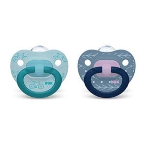 nuk orthodontic pacifiers, boy, blue, 18-36 month (pack of 2)