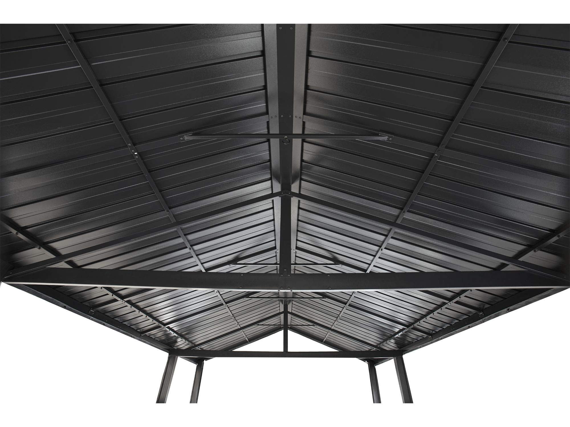 Sojag 20' x 12' Samara Carport with Aluminum Frame and 10' High Galvanized Steel Roof for Easy Drive Through Access