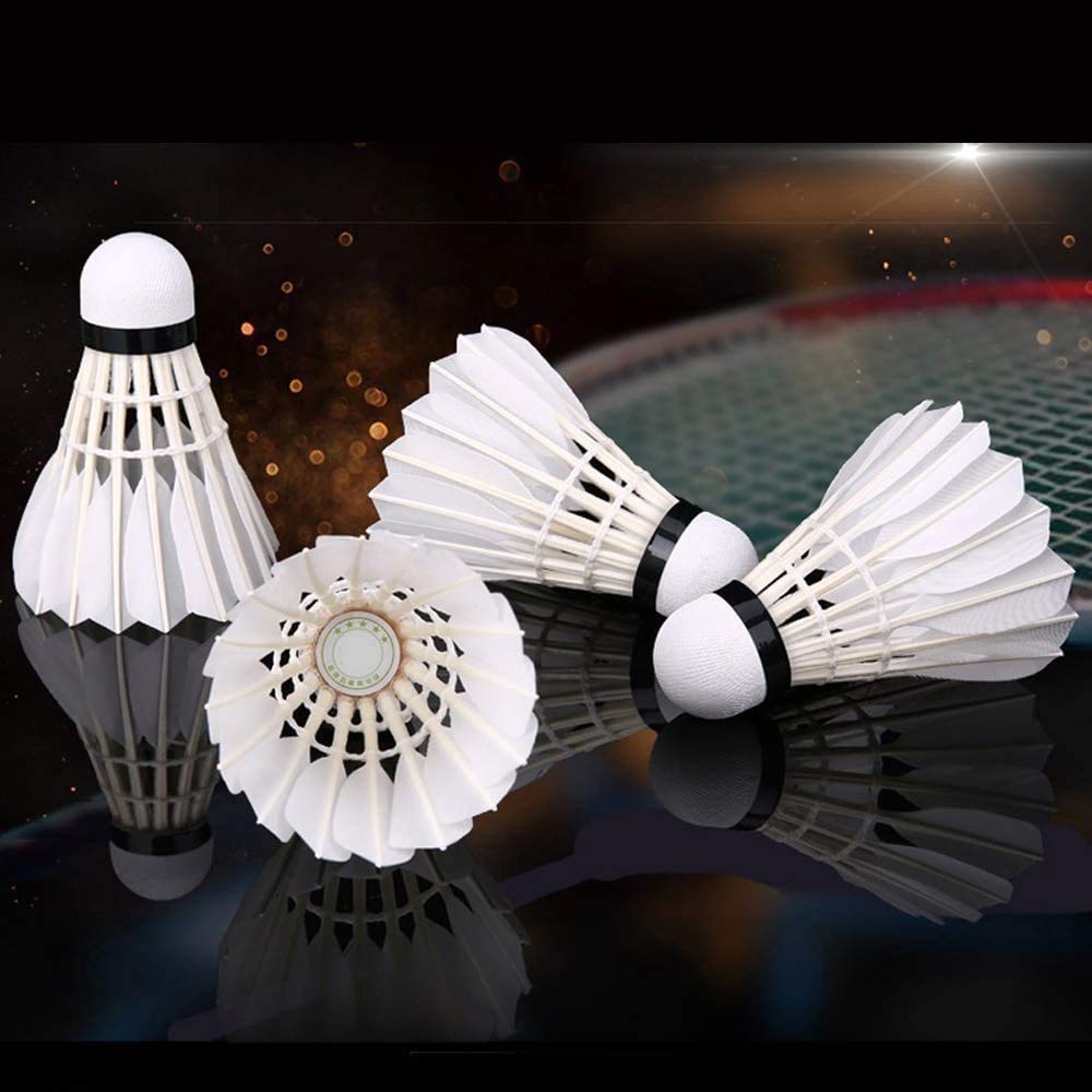 ZHENAN 12-Pack Advanced Goose Feather Badminton Shuttlecocks with Great Stability and Durability,Indoor Outdoor Sports Hight Speed Training Badminton Birdies Balls