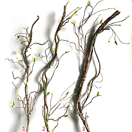 GWOKWAI 3Pcs Artificial Rattan, Real Touch Fake Faux Dead Branches, Simulation Dry Tree Vines for DIY Wreath Home Wall Garden Office Garden Decoration