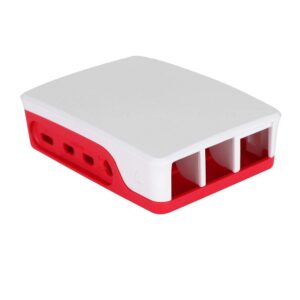 raspberry pi 4b case, enclosure for raspberry pi 4b classical red and white raspberry pi 4 case with suction pad for raspberry pi model