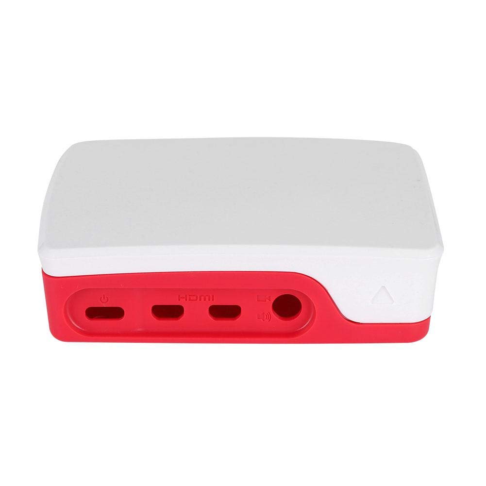 Raspberry Pi 4B Case, Enclosure for Raspberry Pi 4B Classical Red and White Raspberry Pi 4 Case with Suction Pad for Raspberry Pi Model