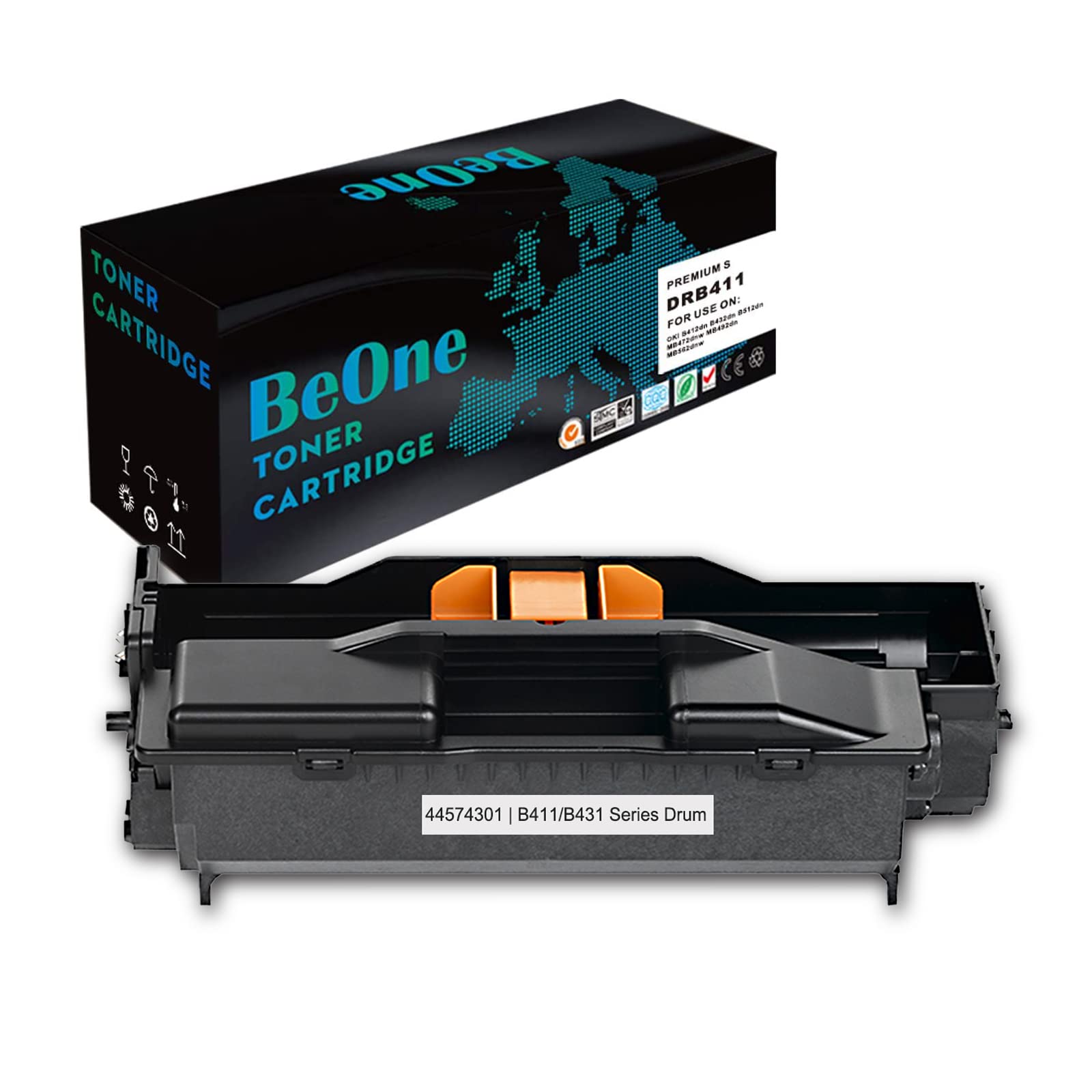 BeOne B411 B431 B412 B432 B461 44574301 Drum Unit Compatible for OKI B412dn B432dn B512dn MB472dnw MB492dn MB562dnw (1 Black)