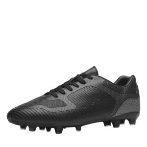 dream pairs mens firm ground soccer cleats soccer shoes, black/grey - 7 (superflight-2)