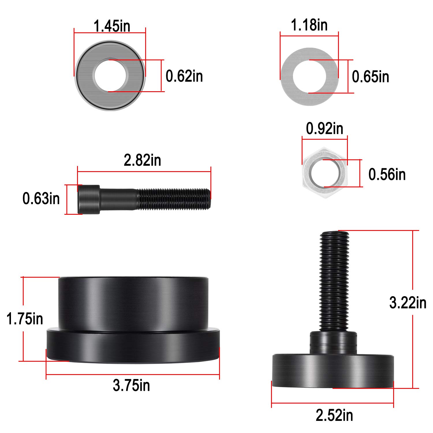 Crankshaft Front Seal Installer Alt 303-1259 ZTSE4691 for Ford 6.4L Powerstroke Diesel F-250/350/450/550 2008-2010