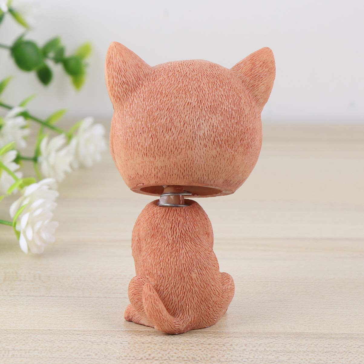 Amosfun Dashboard Nodding Heads Bobble Head Shiba Inu Dog Car Dash Puppy Simulation for Car Vehicle Cake Decoration Decor Home Decorative