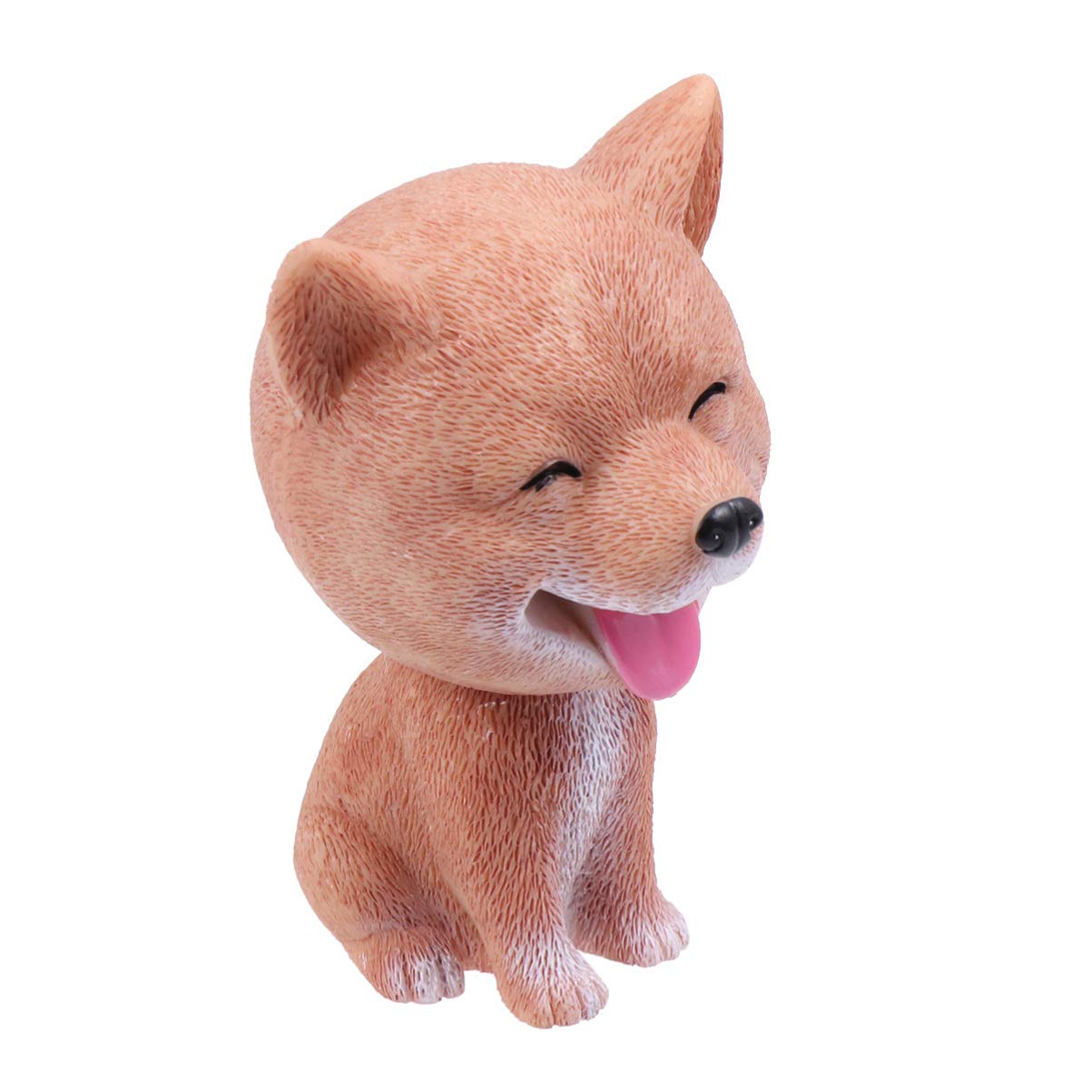 Amosfun Dashboard Nodding Heads Bobble Head Shiba Inu Dog Car Dash Puppy Simulation for Car Vehicle Cake Decoration Decor Home Decorative