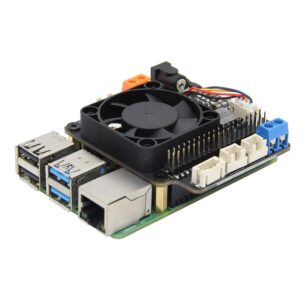 Geekworm for Raspberry Pi 5/4B/3B+/3B X715 V1.0 Power Management & PWM Cooling Board with Wide Voltage Input (6V~60V) Compatible with Raspberry Pi 5/4B/3B+/3B/3A+