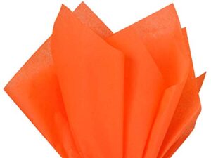 orange tissue paper squares, bulk 24 sheets, premium gift wrap and art supplies for birthdays, holidays, or presents by feronia packaging, large 20 inch x 30 inch