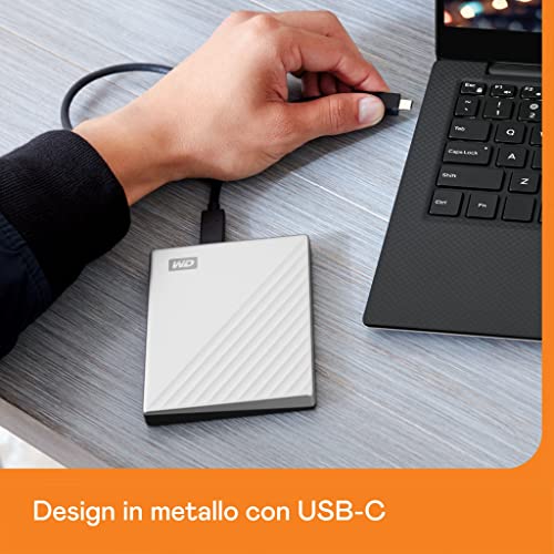 WD 2TB My Passport Ultra Silver Portable External Hard Drive, USB-C - WDBC3C0020BSL-WESN (Renewed)