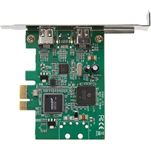 StarTech.com 2 Port PCI Express FireWire Card - 1394a Firewire - TI TSB82AA2 Chipset - Windows & Mac Compatible (PEX1394A2V2)