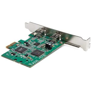 StarTech.com 2 Port PCI Express FireWire Card - 1394a Firewire - TI TSB82AA2 Chipset - Windows & Mac Compatible (PEX1394A2V2)