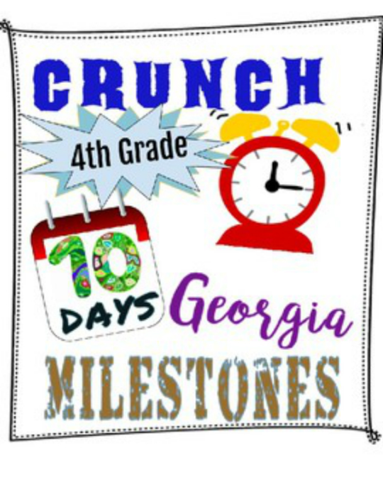 10-Day 4th Grade Georgia Milestones Test Prep: Practice for the GA Milestones