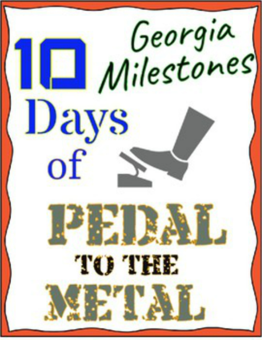 10-Day 5th Grade Georgia Milestones Test Prep: Practice for the GA Milestones; PRINTABLE DISTANCE LEARNING RESOURCE